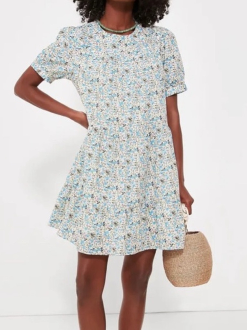 Tuckernuck Hyacinth House Quinn Dress Blue Floral Tiered NWT Coastal Preppy - Picture 2 of 8